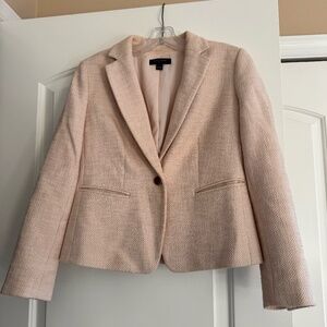 Anne Taylor Tweed Cream Blazer
